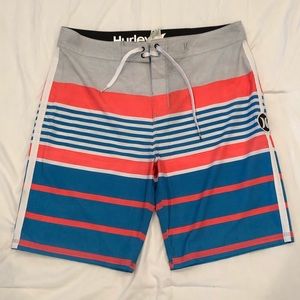 Men’s Hurley Phantom Boardshorts Striped Size 34